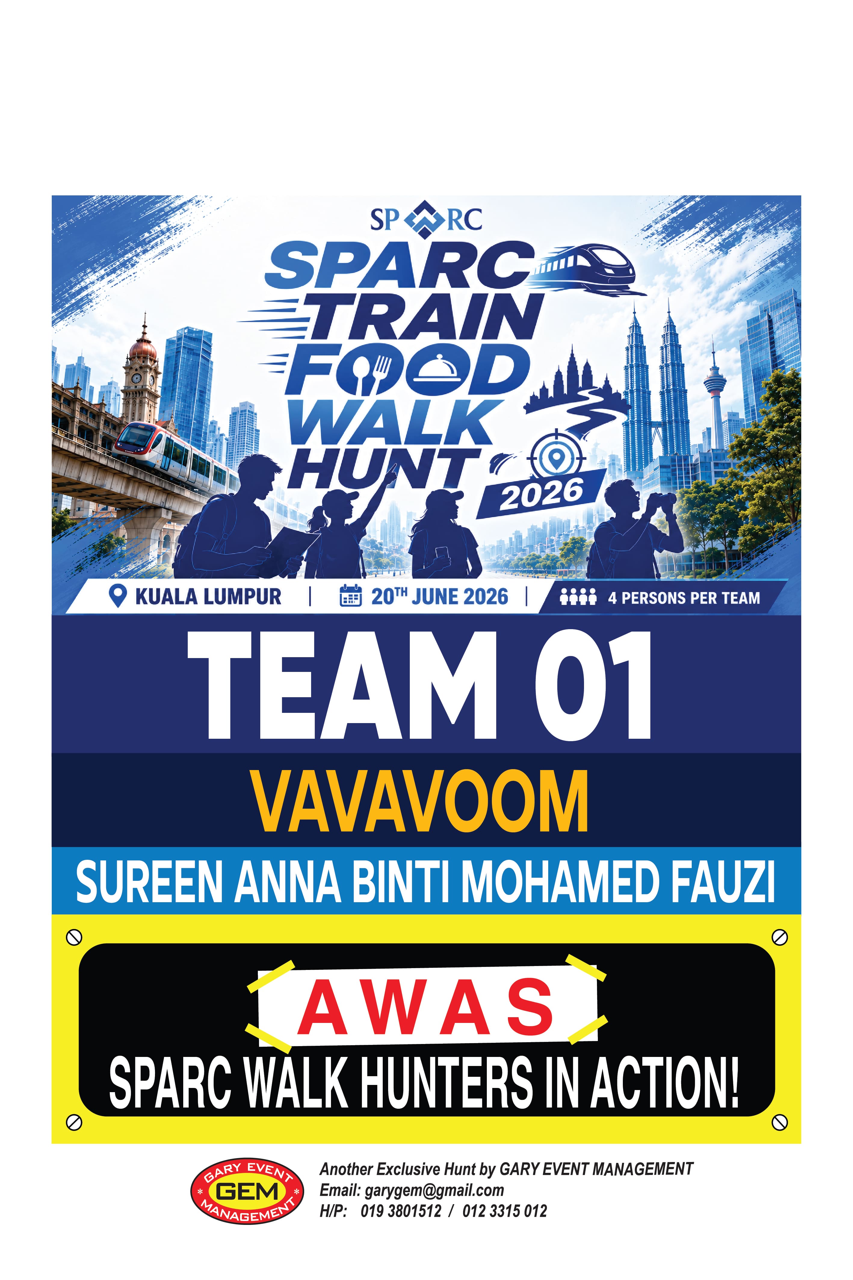 SPARC Train Food Walk Hunt 2026 Team 01